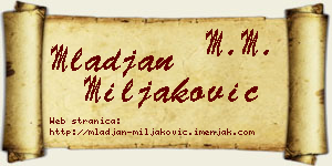 Mlađan Miljaković vizit kartica